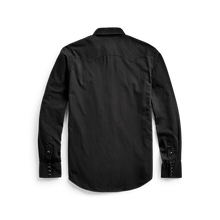 Load image into Gallery viewer, RRL - L/S Cotton/Twill Heritage Western Style Workshirt in Polo Black - back.
