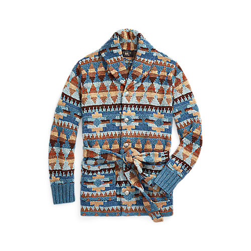 RRL - L/S Cotton/Linen/Silk Ranch Shawl Cardigan Sweater w
