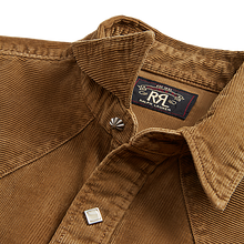 Load image into Gallery viewer, RRL - L/S Cotton/Corduroy Buffalo Western Workshirt in Faded Tan.
