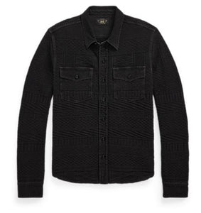 RRL - LS Cotton Indigo Jacquard Julius Shirt Jacket