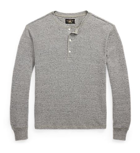 RRL - LS Cotton Waffle Knit Henley T-Shirt