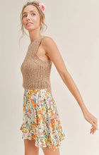 Load image into Gallery viewer, Model wearing Sadie &amp; Sage - Kona Coffee Sweater Tank in Tan.
