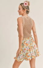Load image into Gallery viewer, Model wearing Sadie &amp; Sage - Kona Coffee Sweater Tank in Tan.
