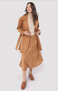 Sadie & Sage - Risk Taker Faux Suede Belted Coat