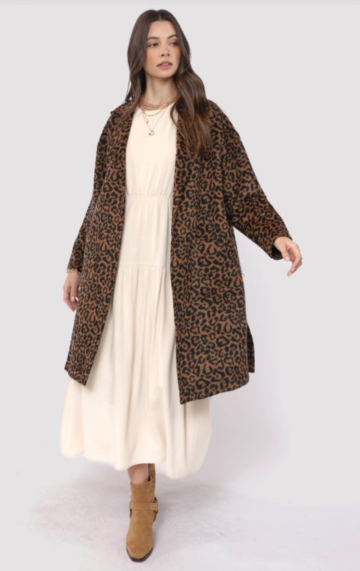 Sadie & Sage - Animal Instinct Leopard Coat