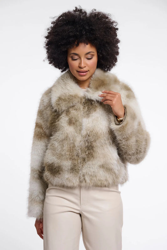 Rino & Pelle - Amine Faux Fur Jacket Basil