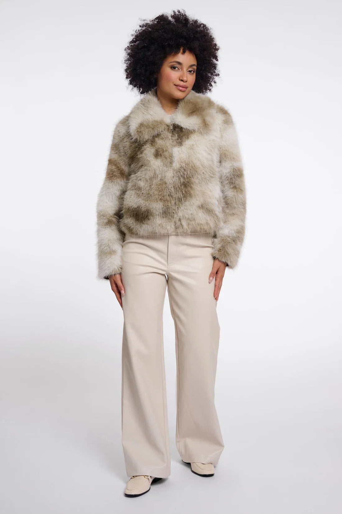 Rino & Pelle - Amine Faux Fur Jacket Basil