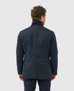 Model wearing Rodd & Gunn - Winscombe Jacket in Midnight - back.