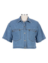 Load image into Gallery viewer, Kut from the Kloth - Birdie Button Down Crop Shirt
