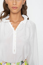 Load image into Gallery viewer, Model wearing Caballero - Leigh Top in White.
