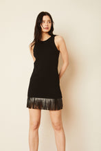 Load image into Gallery viewer, Model wearing Caballero - Lana Black Fringe Hem Dress.
