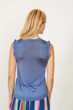 Load image into Gallery viewer, Model wearing Caballero - Millie Sweater in Blue Opal - back.
