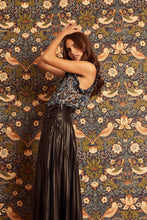 Load image into Gallery viewer, Model wearing Caballero - Hendrix Black Vegan Leather Skirt
