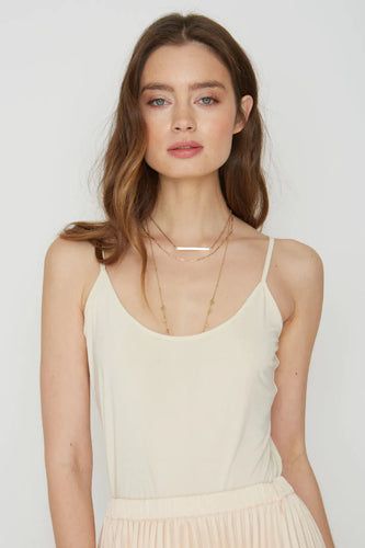 Model wearing Caballero - Savannah Tank in Nude.