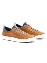 Load image into Gallery viewer, Martin Dingman - Cameron Hand Buffed Pebble Grain Leather Sneaker - Old Saddle
