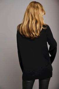 Model wearing Rino & Pelle - Dinty Sweater in Black - back.