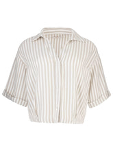 Load image into Gallery viewer, KUT From The Kloth - Donna Top w/Front &amp; Back Pleat, Rolled Up Sleeve
