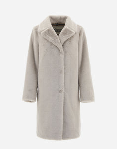 Herno - Faux Fur Long Coat in Chantilly.