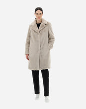 Load image into Gallery viewer, Model wearing Herno - Faux Fur Long Coat in Chantilly.
