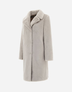 Herno - Faux Fur Long Coat in Chantilly.