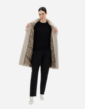 Load image into Gallery viewer, Model wearing Herno - Faux Fur Long Coat in Chantilly.
