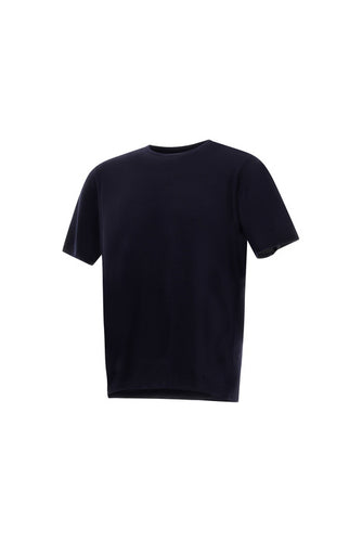 Herno Men's Cotton Crew Neck SS T-Shirt in Blu Navy.