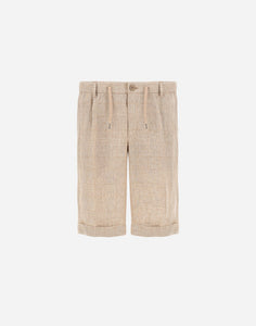 Herno - Men's Welsh Linen Shorts in Cammello.