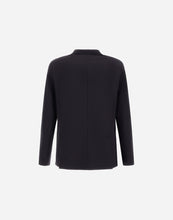 Load image into Gallery viewer, Herno Men&#39;s Seer-Crease Blazer in Blu Navy - back.
