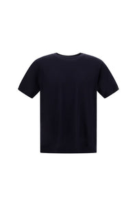 Herno Men's Cotton Crew Neck SS T-Shirt in Blu Navy.