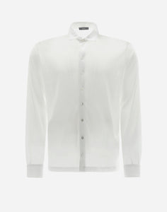 Herno - Men's Crepe Jersey Shirt in white.