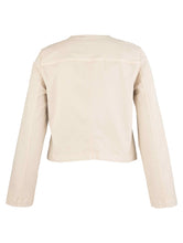 Load image into Gallery viewer, Kut from the Kloth - Camille Button Front Scoop Neck Jacket in Sand - back.
