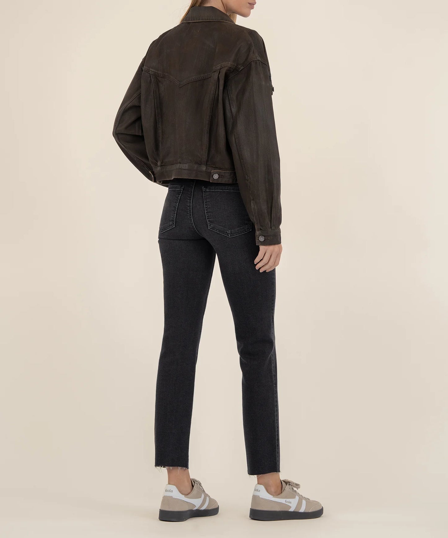 KUT From The Kloth - Emrie Coated Long Sleeve Denim Jacket