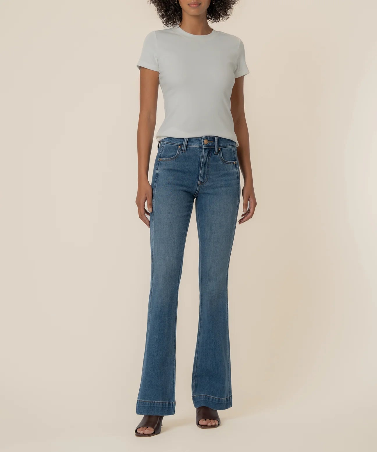 Kut From The Kloth - Natalie High Rise Bootcut Side Inset-Wide Hem