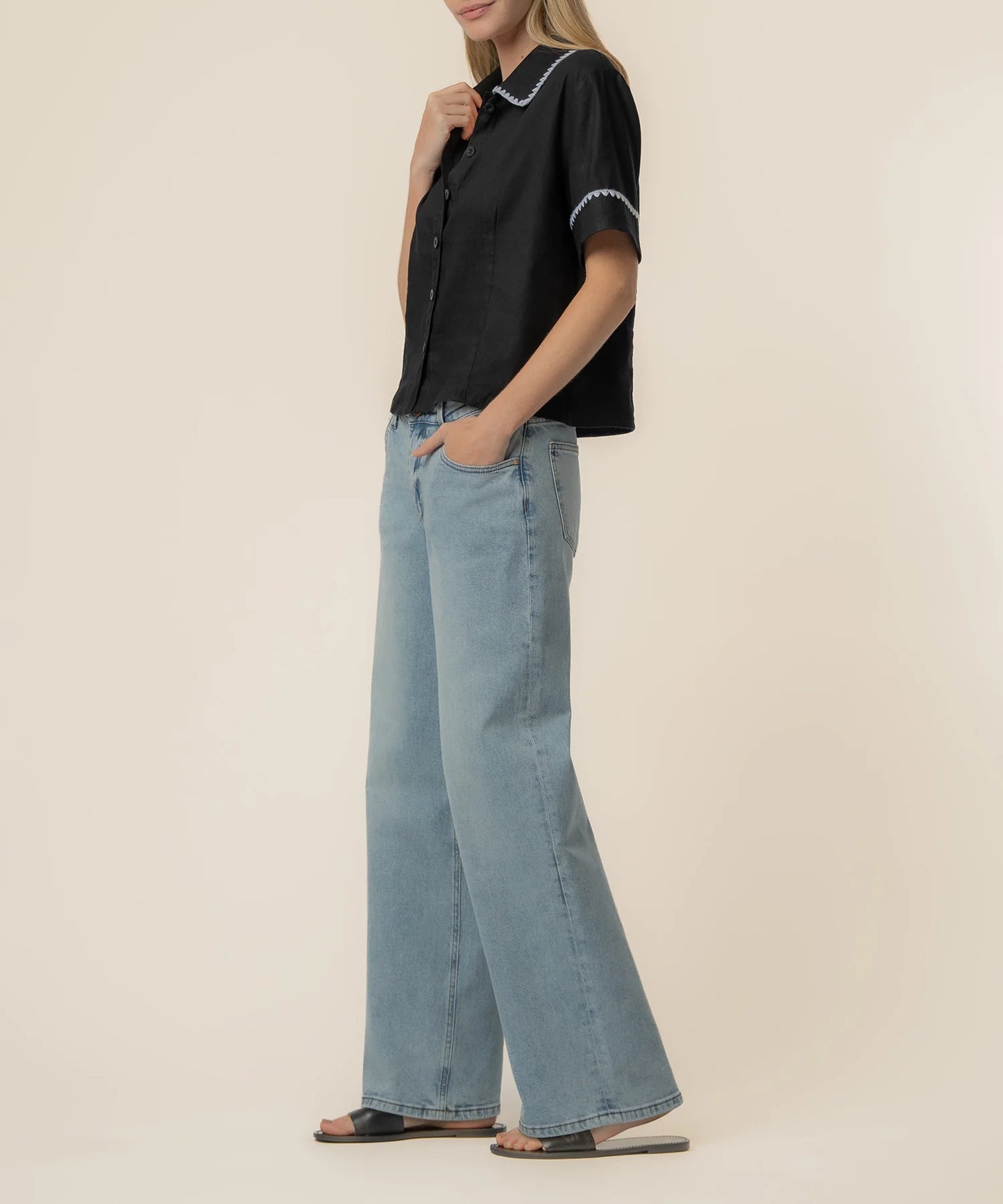 KUT From The Kloth - Marisol Linen Top