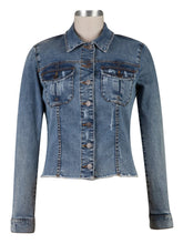 Load image into Gallery viewer, KUT From The Kloth - Kara No Waist with Fray Jacket in Standard Wash.
