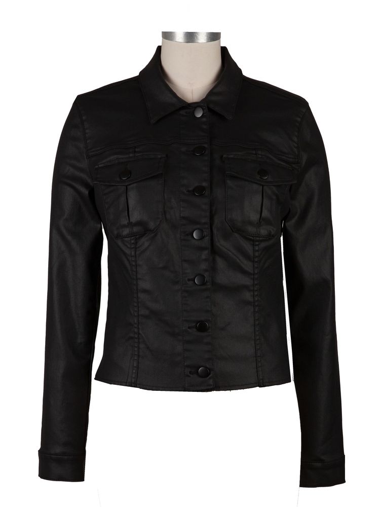 KUT From The Kloth Kara Vegan Leather Jacket in Black.