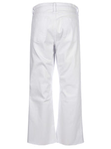 KUT From The Kloth Kelsey High Rise Ankle Flare Reg Hem KP0513MD6 in Optic White - back.