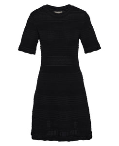 Barbour Mia Knitted Mini Dress in Black.