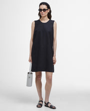 Load image into Gallery viewer, Model wearing Barbour Lucy Mini Dress in Black.
