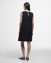 Load image into Gallery viewer, Model wearing Barbour Lucy Mini Dress in Black - back.

