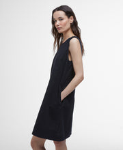 Load image into Gallery viewer, Model wearing Barbour Lucy Mini Dress in Black.

