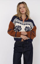 Load image into Gallery viewer, Sage the Label - Sweet Rose Jacquard Zip Sweater Jacket
