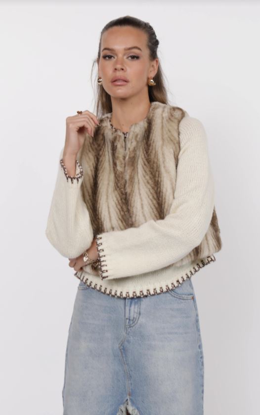 Sage the Label - Demi Faux Fur Cropped Vest