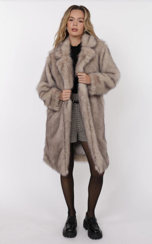Sage the Label - Pixie Tipped Vegan Fur Coat