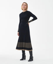 Load image into Gallery viewer, Model wearing Barbour Marlene Midi Knit Skirt in Black.
