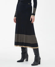 Load image into Gallery viewer, Model wearing Barbour Marlene Midi Knit Skirt in Black.
