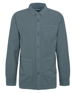 Barbour Callercove Seersucker Overshirt in Vintage Teal.