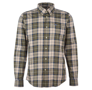 Barbour Wetherham Tailored Shirt in Forest Mist.