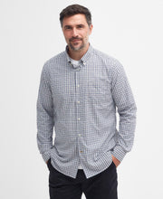 Load image into Gallery viewer, Model wearing Barbour Teesdale Performance Shirt in Navy.
