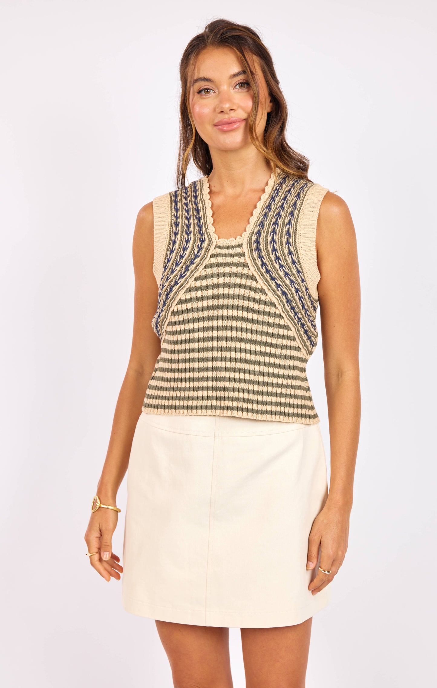 Sage the Label - Mona Stripe Sweater Tank